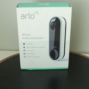 Arlo Wired Video Doorbell AVD1001 HD 180° Angle Motion Detection‎ Alerts